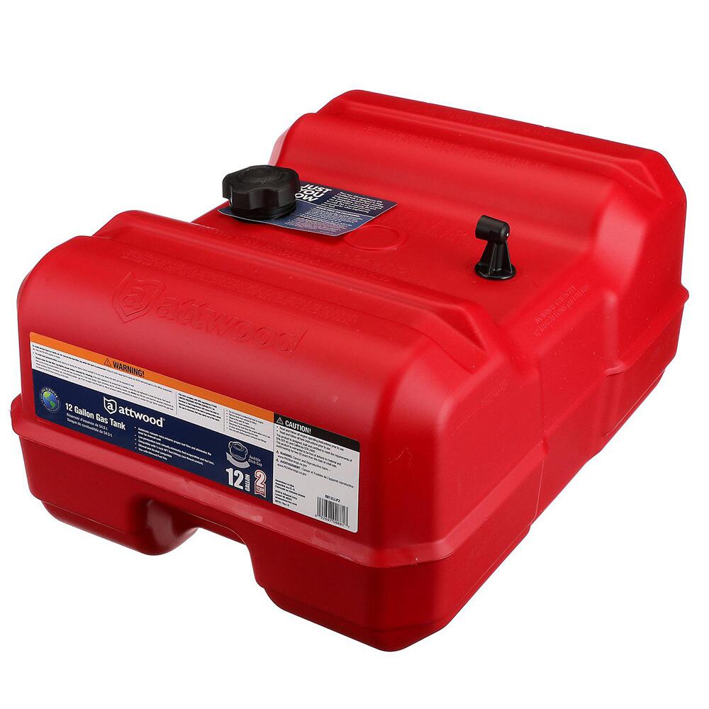 Image 1: Attwood Portable Low Profile Fuel Tank - 12 Gallon w/o Gauge