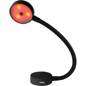 Image 1: Sea-Dog LED Flex Neck Day/Night Light w/USB Socket - Red & White Light