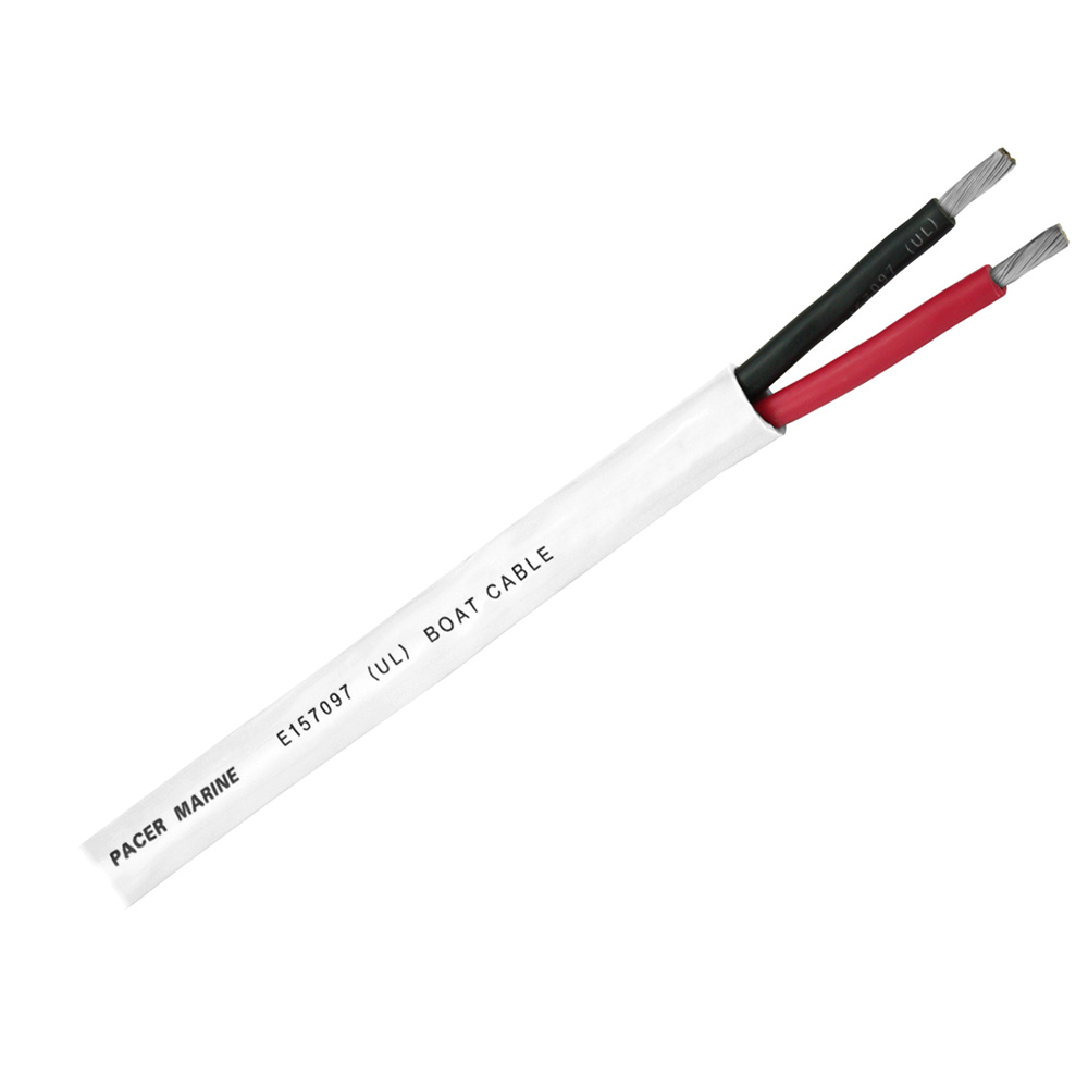 Image 1: Pacer Round Duplex 2 Conductor Cable - 100' - 14/2 AWG - Red, Black