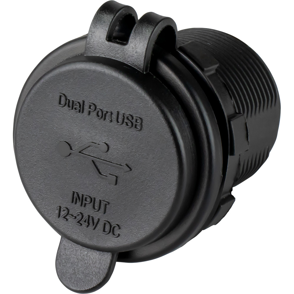 Image 2: Sea-Dog Round Dual USB & USB-C Power Socket