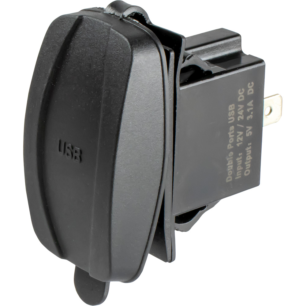 Image 2: Sea-Dog USB & USB-C Rocker Switch Style Power Socket