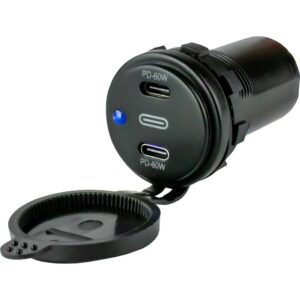 Image 1: Sea-Dog Dual USB-C Power Socket 