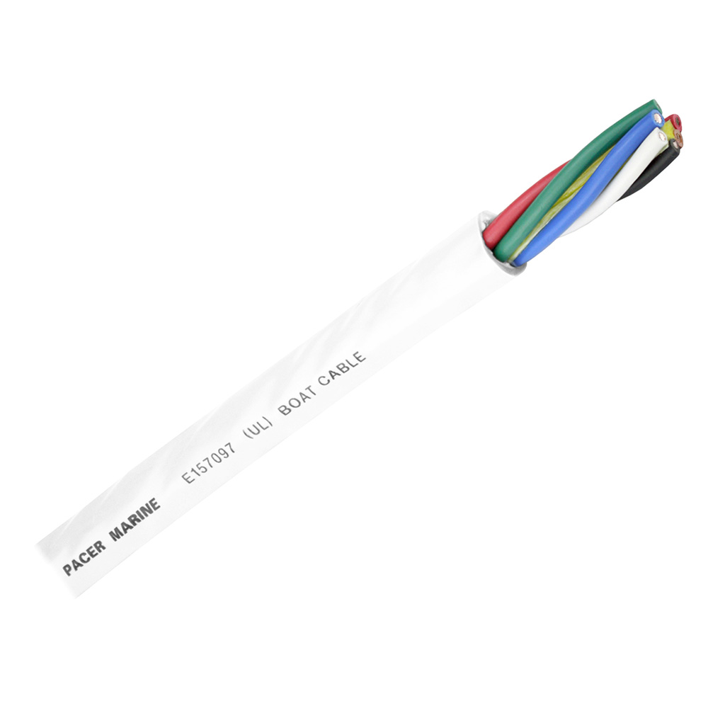 Image 1: Pacer Round 6 Conductor Cable - 100' - 14/6 AWG - Black, Brown, Red, Green, Blue & White