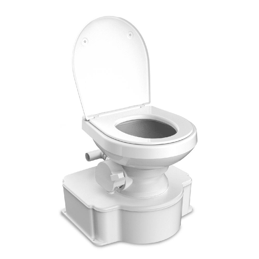Image 2: Dometic™ White M65 Marine Gravity Toilet - Standard Seat Size w/Foot Pedal