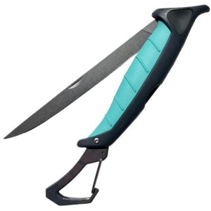 Image 1: Toadfish Stowaway Folding Fillet Knife w/Built-In Carabiner - 7"