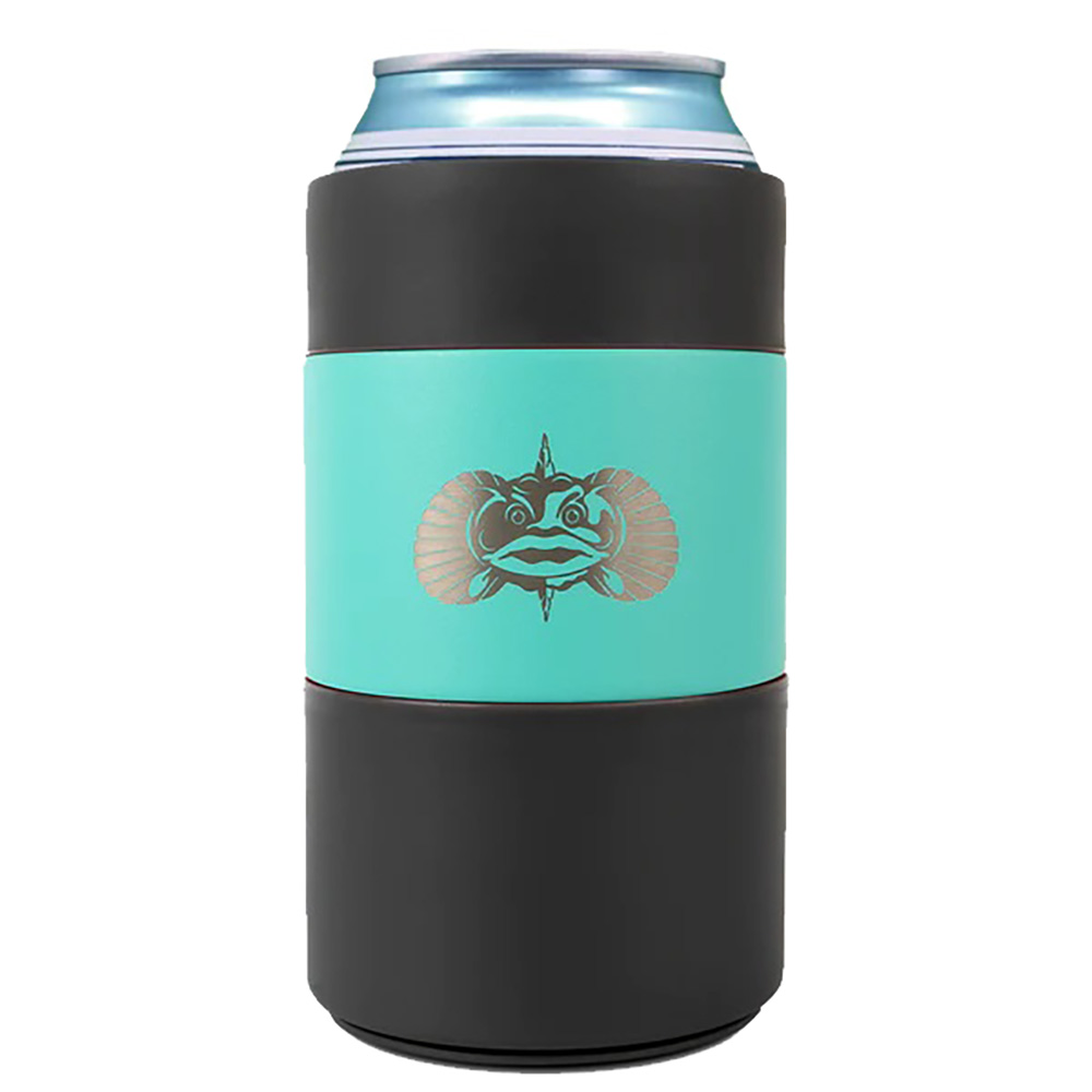 Image 1: Toadfish Non-Tipping Can Cooler + Adapter - 12oz - Teal