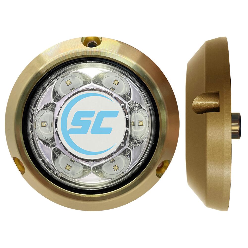 Image 1: Shadow-Caster SC3 Series Great White Bronze Surface Mount Underwater Light
