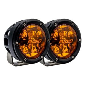 Image 1: RIGID Industries 360 Series 4" Spot w/Amber Pro Lens - Pair