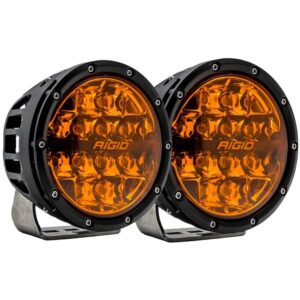 Image 1: RIGID Industries 360 Series 6" Spot w/Amber Pro Lens - Pair