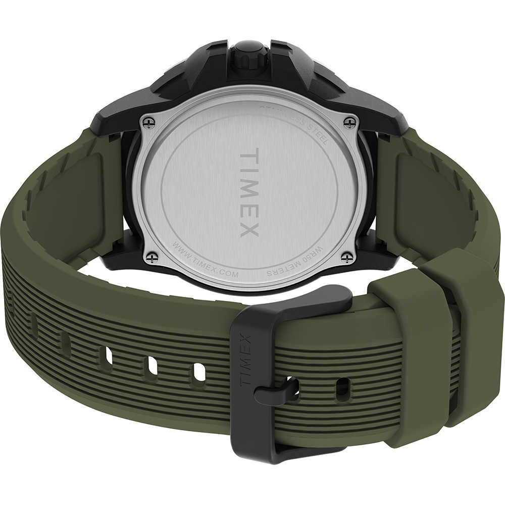 Image 4: Timex Expedition Gallatin - Green Dial & Green Silicone Strap