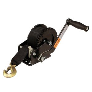 Image 1: Attwood 2000 lb Dual Drive Winch - 2" x 20' Nylon Strap