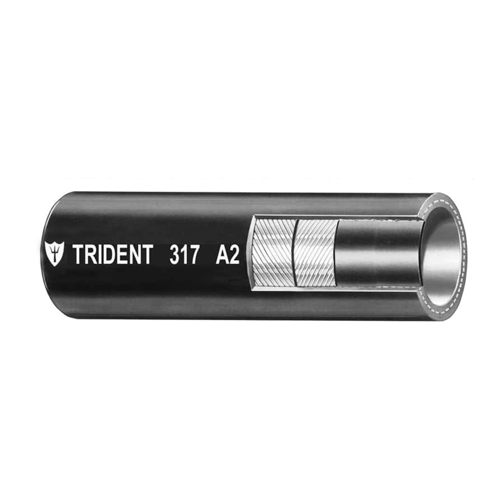 Image 1: Trident Marine 5/8" x 50' Boxed Type A2 Fuel & Vent Line Hose - Black