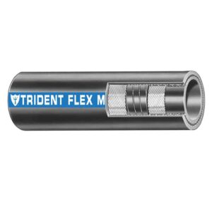 Image 1: Trident Marine 1-1/2" x 50' Coil Flex Marine Wet Exhaust & Water Hose - Black