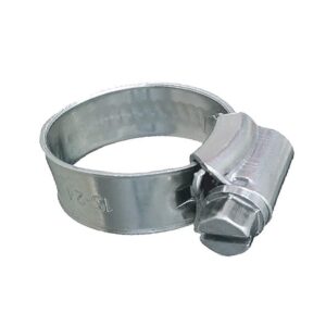 Image 1: Trident Marine 316 SS Non-Perforated Worm Gear Hose Clamp - 3/8" Band - 11/32"-25/32" Clamping Range - 10-Pack - SAE Size 6