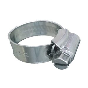 Image 1: Trident Marine 316 SS Non-Perforated Worm Gear Hose Clamp - 3/8" Band - (5/16" – 9/16") Clamping Range - 10-Pack - SAE Size 3