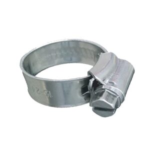 Image 1: Trident Marine 316 SS Non-Perforated Worm Gear Hose Clamp - 3/8" Band - (1-1/16" – 1-1/2") Clamping Range - 10-Pack - SAE Size 16