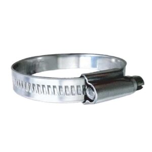 Image 1: Trident Marine 316 SS Non-Perforated Worm Gear Hose Clamp - 15/32" Band - (1-3/4" – 2-1/4") Clamping Range - 10-Pack - SAE Size 28