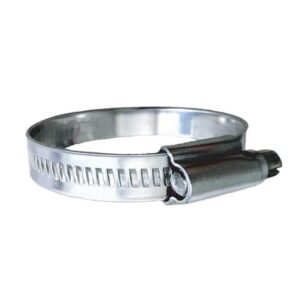 Image 1: Trident Marine 316 SS Non-Perforated Worm Gear Hose Clamp - 15/32" Band - (1-1/4" – 1-3/4") Clamping Range - 10-Pack - SAE Size 20