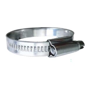 Image 1: Trident Marine 316 SS Non-Perforated Worm Gear Hose Clamp - 15/32" Band - (1-1/2" - 2") Clamping Range - 10-Pack - SAE Size 24