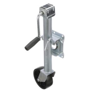 Image 1: Attwood Fold-Up Trailer Jack - 1000 lb Capacity - Single Wheel