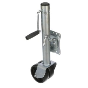 Image 1: Attwood Fold-Up Trailer Jack - 1500 lb Capacity - Dual Wheel