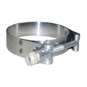 Image 1: Trident Marine 316 SS T-Bolt Clamp - 3/4" Band - 4.37"-4.94" Range - 10-Pack
