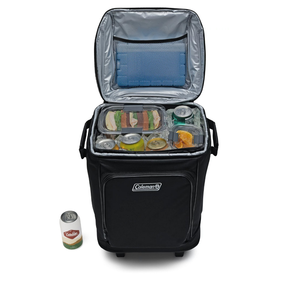 Image 3: Coleman CHILLER™ 42-Can Soft-Sided Portable Cooler w/Wheels - Black