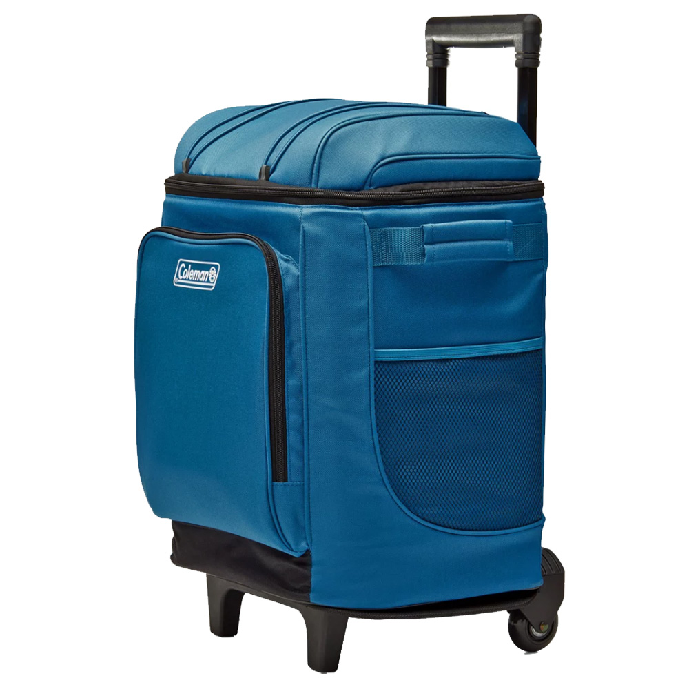 Image 2: Coleman CHILLER™ 42-Can Soft-Sided Portable Cooler w/Wheels - Deep Ocean