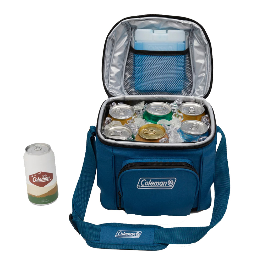 Image 2: Coleman CHILLER™ 9-Can Soft-Sided Portable Cooler - Deep Ocean