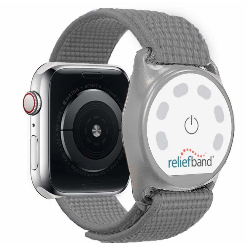 Image 1: Reliefband Gray Apple Smart Watch Band - XL