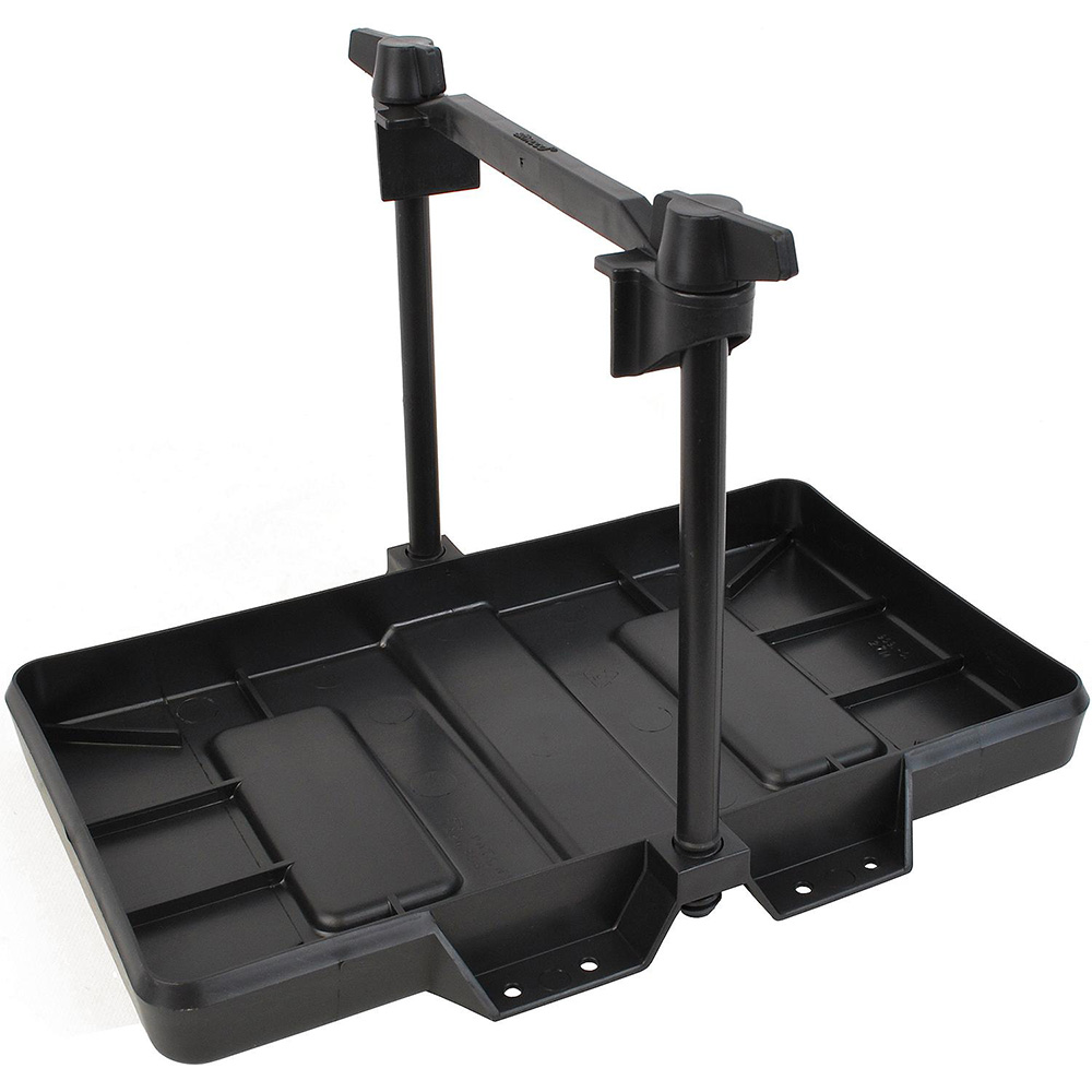 Image 1: Attwood Low Profile Group 27 Adjustable Battery Tray