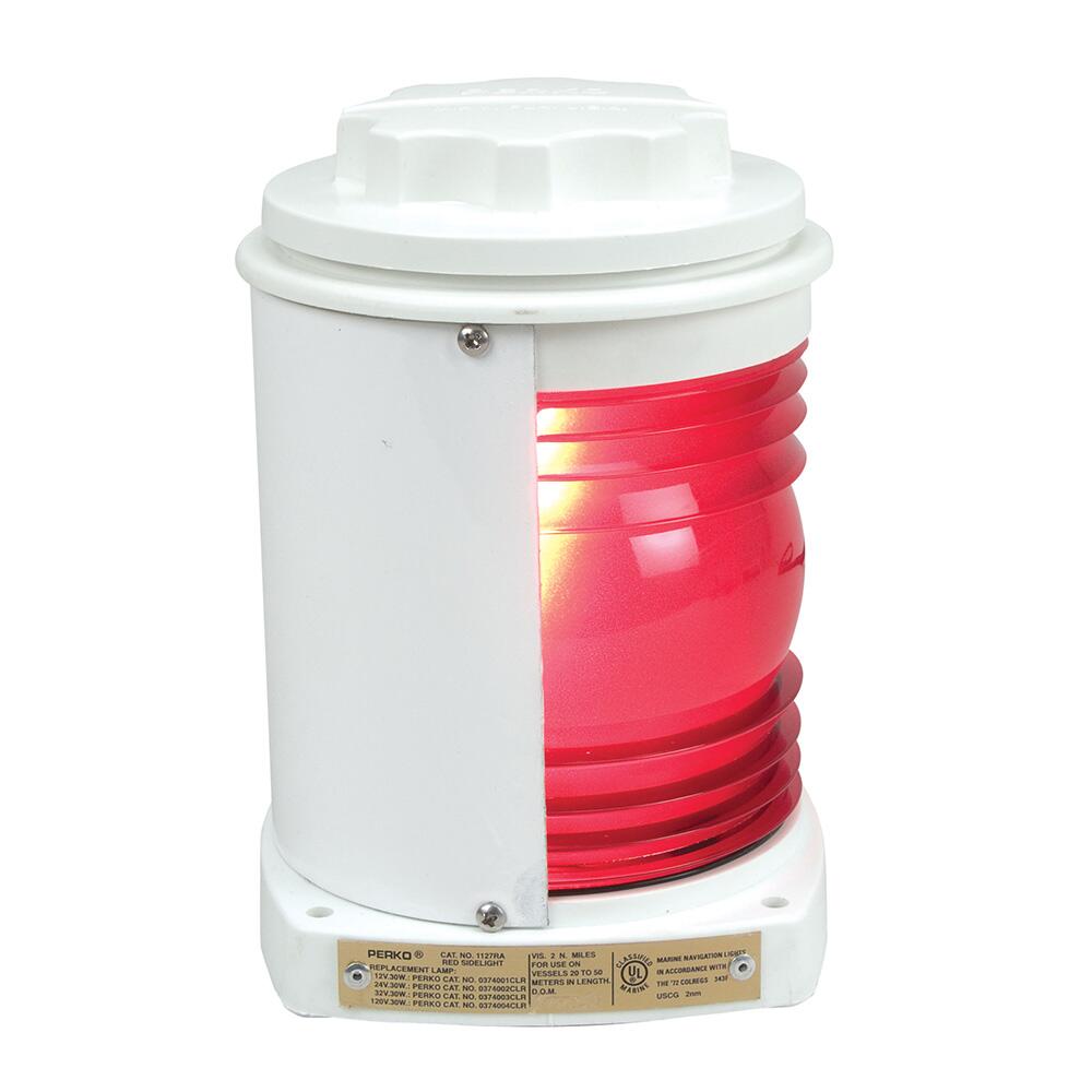 Image 1: Perko White Plastic Red Side Light