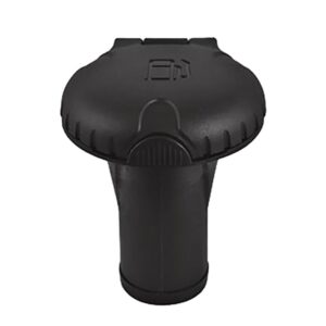 Image 1: Attwood Deck Fills f/Pressure Relief Systems - Straight Body - Scalloped Black Plastic Cap