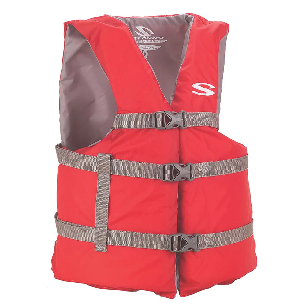 Image 1: Stearns Classic Series Adult Universal Oversized Life Jacket - Red