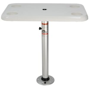 Image 1: Springfield 16" x 28" Rectangle Table Package - White Thread-Lock