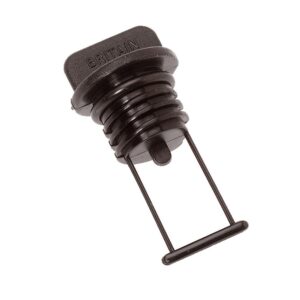 Image 1: Barton Marine Drain Plug - Black 15mm (19/32")