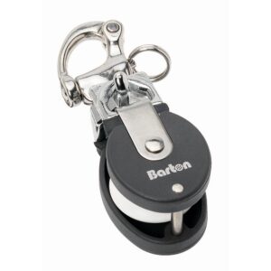 Image 1: Barton Marine Size 2 Snatch Block w/Stainless Snap Shackle - 35mm Sheave