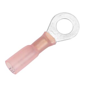 Image 1: Pacer 22-18 AWG Heat Shrink Ring Terminal - 1/4" Stud Size - 3 Pack
