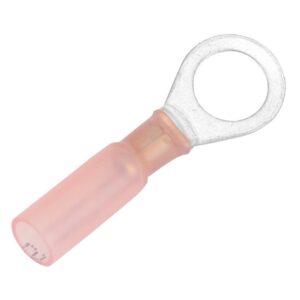Image 1: Pacer 22-18 AWG Heat Shrink Ring Terminal - 5/16" Stud Size - 100 Pack