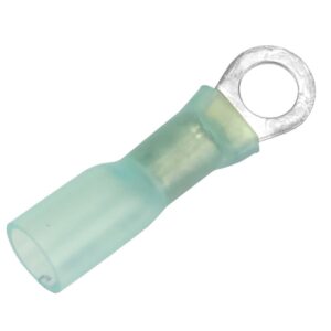 Image 1: Pacer 16-14 AWG Heat Shrink Ring Terminal - #10 Stud Size - 3 Pack
