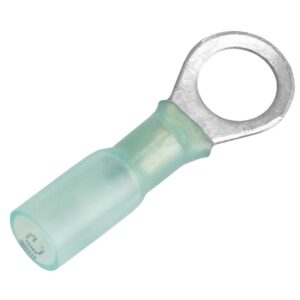Image 1: Pacer 16-14 AWG Heat Shrink Ring Terminal - 5/16" Stud Size - 25 Pack