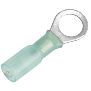 Image 1: Pacer 16-14 AWG Heat Shrink Ring Terminal - 5/16" Stud Size - 100 Pack