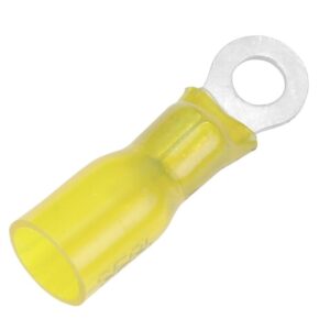 Image 1: Pacer 12-10 AWG Heat Shrink Ring Terminal - #8 Stud Size - 3 Pack