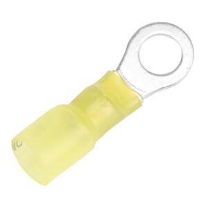 Image 1: Pacer 12-10 AWG Heat Shrink Ring Terminal - 1/4" Stud Size - 3 Pack