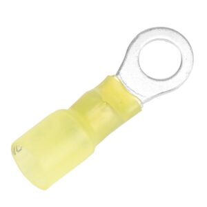 Image 1: Pacer 12-10 AWG Heat Shrink Ring Terminal - 1/4" Stud Size - 100 Pack