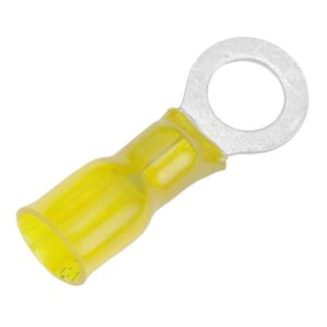 Image 1: Pacer 12-10 AWG Heat Shrink Ring Terminal - 5/16" Stud Size - 25 Pack