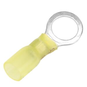 Image 1: Pacer 12-10 AWG Heat Shrink Ring Terminal - 3/8" Stud Size - 3 Pack