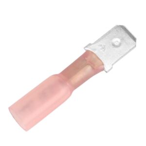 Image 1: Pacer 22-18 AWG Heat Shrink Male Disconnect - 25 Pack