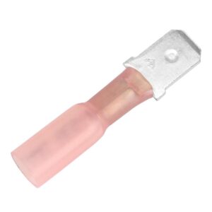 Image 1: Pacer 22-18 AWG Heat Shrink Male Disconnect - 100 Pack