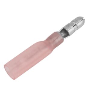 Image 1: Pacer 22-18 AWG Heat Shrink Male Bullet Terminal - 25 Pack